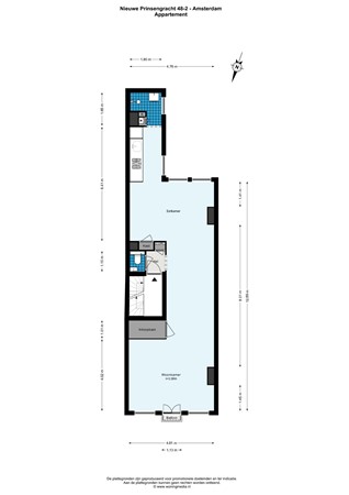 Floor plan - Nieuwe Prinsengracht 48-2, 1018 VS Amsterdam 